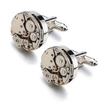 Mechanical Watch Movement Cufflinks for Mens Shirt Cuff Functional Watch Mechanism Cuff Links Designer Brand Jewelry