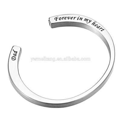 Cremation Urn Bracelet with Engraved Dad Forever in My Heart Stainless Steel Waterproof Memorial bracelet