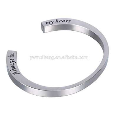 Cremation Urn Bracelet Engraved Always in My Heart Memorial Stainless Steel Waterproof bracelet