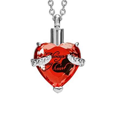 Stainless Steel Small Heart Locket cremation heart charms memorial ashes urn necklace